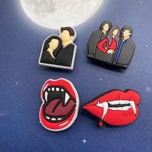 Vampire shoe charms, vampire  shoe  charm- lit  shoe  charm -horror charm inspiredby - popular theme -scary charm, lover charms