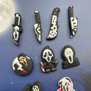 Reaper shoe charm - horror knives charm - slasher charm - scary movie- lit shoe charm - jason charm - michael charm  -reaper