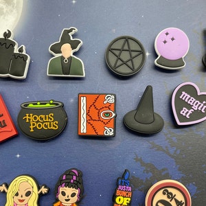 Witch shoe char, magic AF charm - lit croc charm -witch cauldron  charm -hocus charm -pentacost- jibs-scary charm, Spell book, crystal Ball