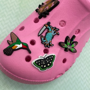 Hummingbird shoe charm - Bird shoe Charms - Insect shoe charm - Cicada shoe charm - dragonfly Shoe Charm -Crab with a knife shoe charm - bug