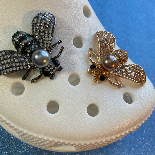 Bee Bling shoe charm -flower blink charms - jewelry charms - butterfly  Charms - Insect Shoe Charm -bling shoe charm - bug
