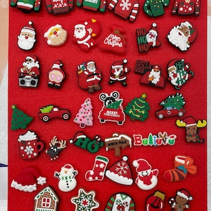 Christmas shoe charm -Holiday shoe Charms -Xmas theme Shoe Charm -Ugly Sweater Shoe Clips -Santa - Christmas Tree - Snowman - Ornament