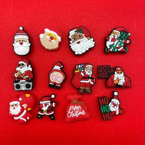 Santa Claus shoe charm -Lit Santa Shoe Clips-Christmas-Holiday shoe Charms-Xmas theme Shoe Charm-Santa - Christmas Tree - Snowman - Ornament