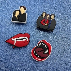 Vampire shoe charms, vampire  shoe  charm- lit  shoe charm -horror charm inspiredby - popular theme -scary charm, lover charms