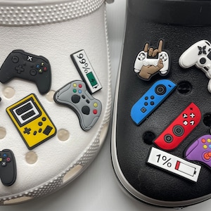 Console shoe charms-Gamer shoe charms,  video game shoe charms, controller  shoe charm- joy stick, console, video games -retro games
