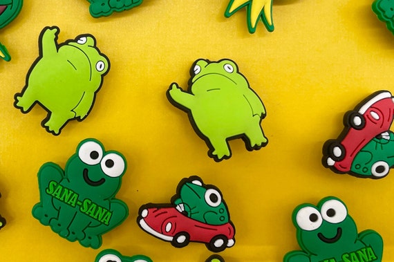 Frogs Shoe Charm Frog Croc Charms frog in a Car Charm shoe Charm