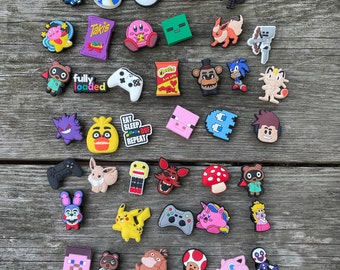 Gamer shoe charms,  video game croc charms, controller  charm, joy stick, console, video games shoe pins, retro games