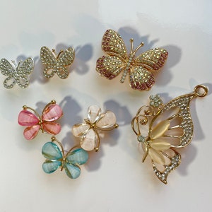 Butterfly Bling shoe charm -flower blink charms - jewelry charms - monarch  Charms - Insect Shoe Charm -bling shoe charm - bug