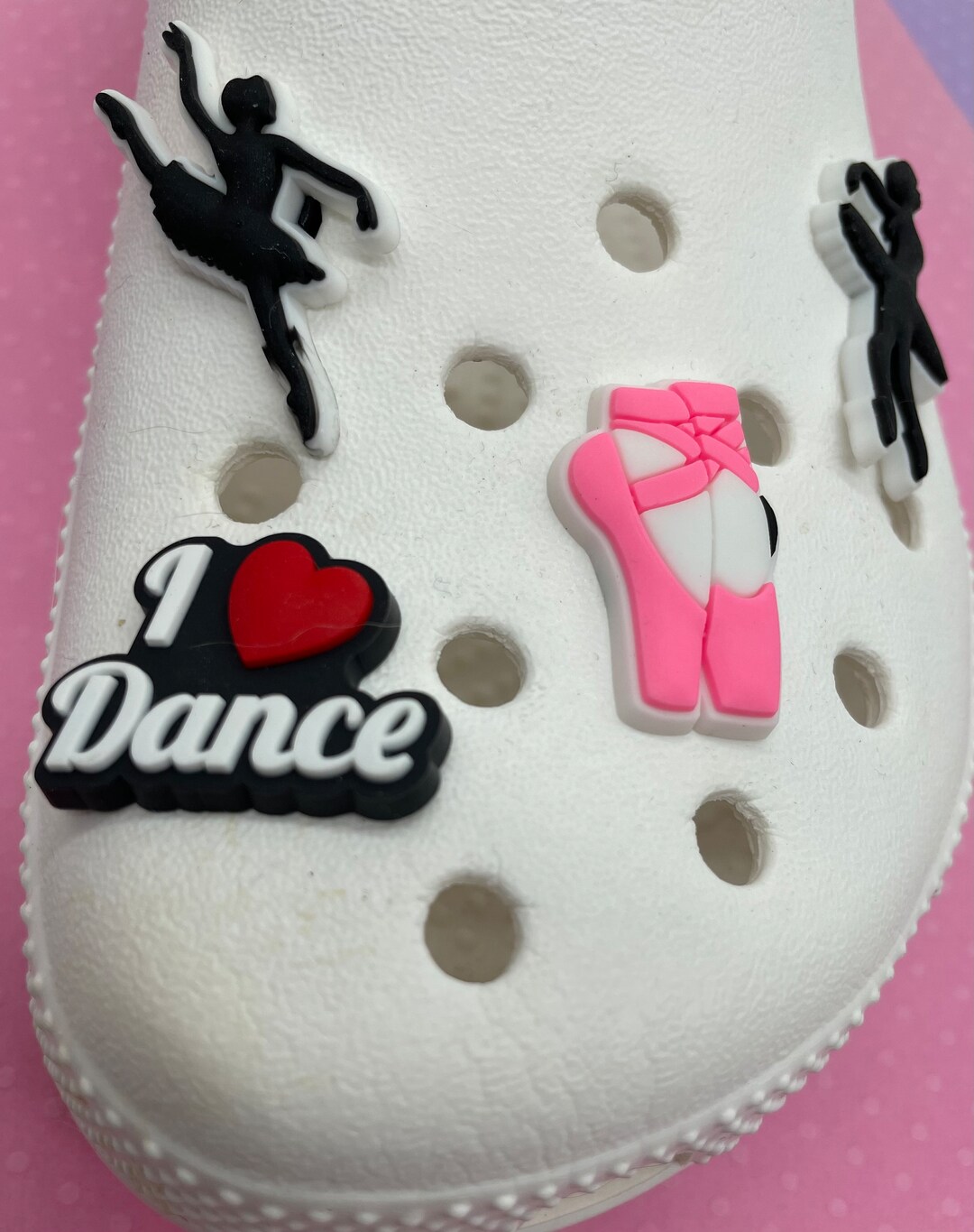 Ballet Shoe Charm Pointe Shoe Choc Charms Dancer Shoe Charm pink Ballet