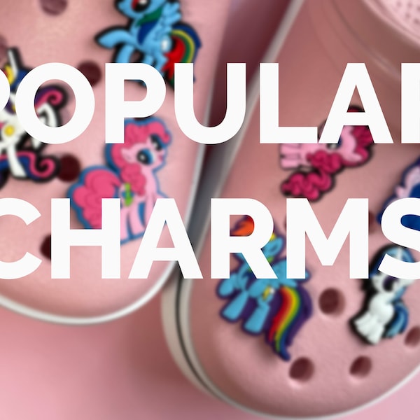 Inspired by popular show shoe charm - popular shoe charms - insprired shoe charms -cartoon charms -unicorn charms - horse - pegasus