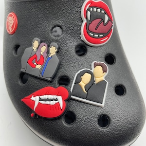 Vampire shoe charms, vampire  shoe  charm- lit  shoe  charm -horror charm inspiredby - popular theme --scary charm, lover charms