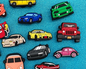 car shoe charm, Inspired shoe charm - sports car shoe charms - car croc charms - truck croc charms - lit charms, train, cars, truck