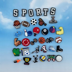 18pcs/set Football Soccer Shoe Charms, Croc Clog Shoes Decoration