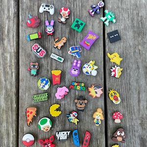 Gamer shoe charms,  video game shoe charms, controller  charm, joy stick, console, video games shoe pins, retro games