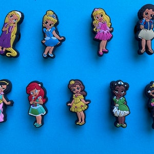 Princess shoe charm - charachter -popular shoe charms - insprired shoe charms - fairy tale shoe charms - lit charms - cake topper charm