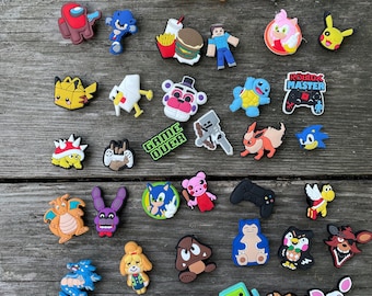 Gamer shoe charms,  video game  shoe charms, controller  charm, joy stick, console, video games shoe pins, retro games