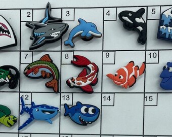 Shark Shoe Charm Shark Croc Charms Fish Shoe Charm Dolphin
