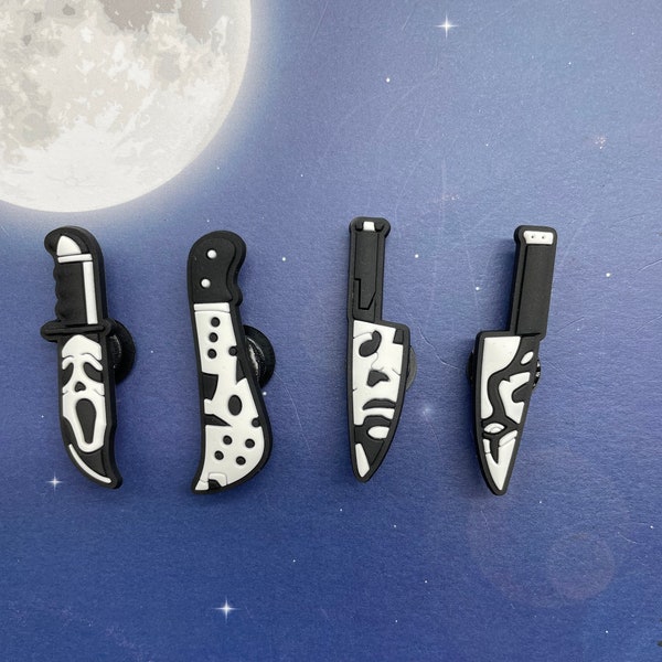 Reaper shoe charm - horror knives croc charm - slasher croc charm - scary movie- lit croc charm - jason charm - michael charm  -reaper jibs