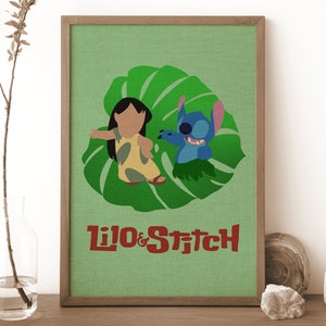 Lilo and Stitch  Poster | Watercolor | Digital