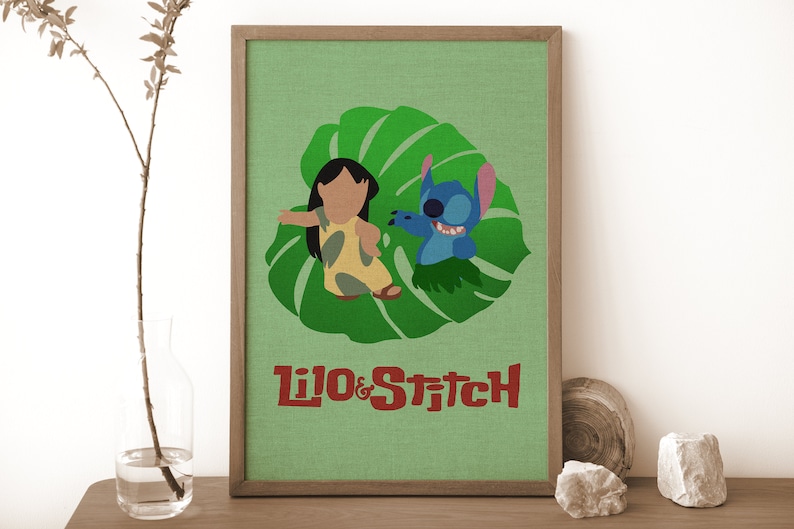 Lilo and Stitch Posters Watercolor Digital Etsy