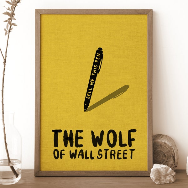 Der Wolf von Wallstreet Poster | Aquarell | Digital