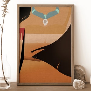 Pocahontas minimale poster | Waterverf | digitaal