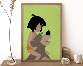The Jungle Book Minimal Poster | Watercolor | Digital