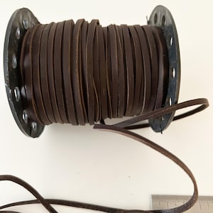 Dark Brown 3mm leather lacing