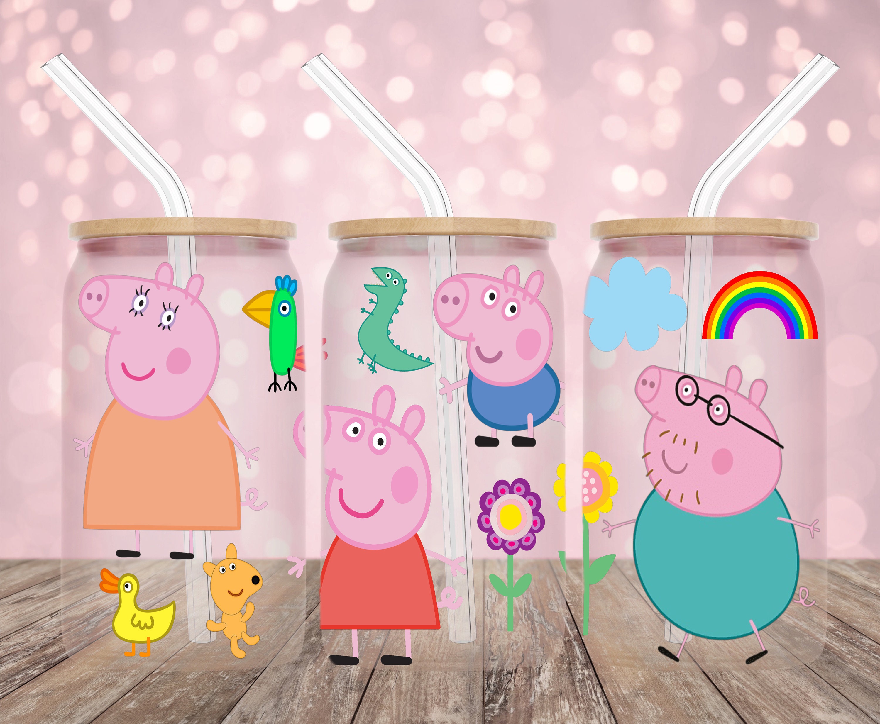 12oz Sippy Kid Cup, Peppa Pig kid cup, vaso de pepa pig, Peppa Pig