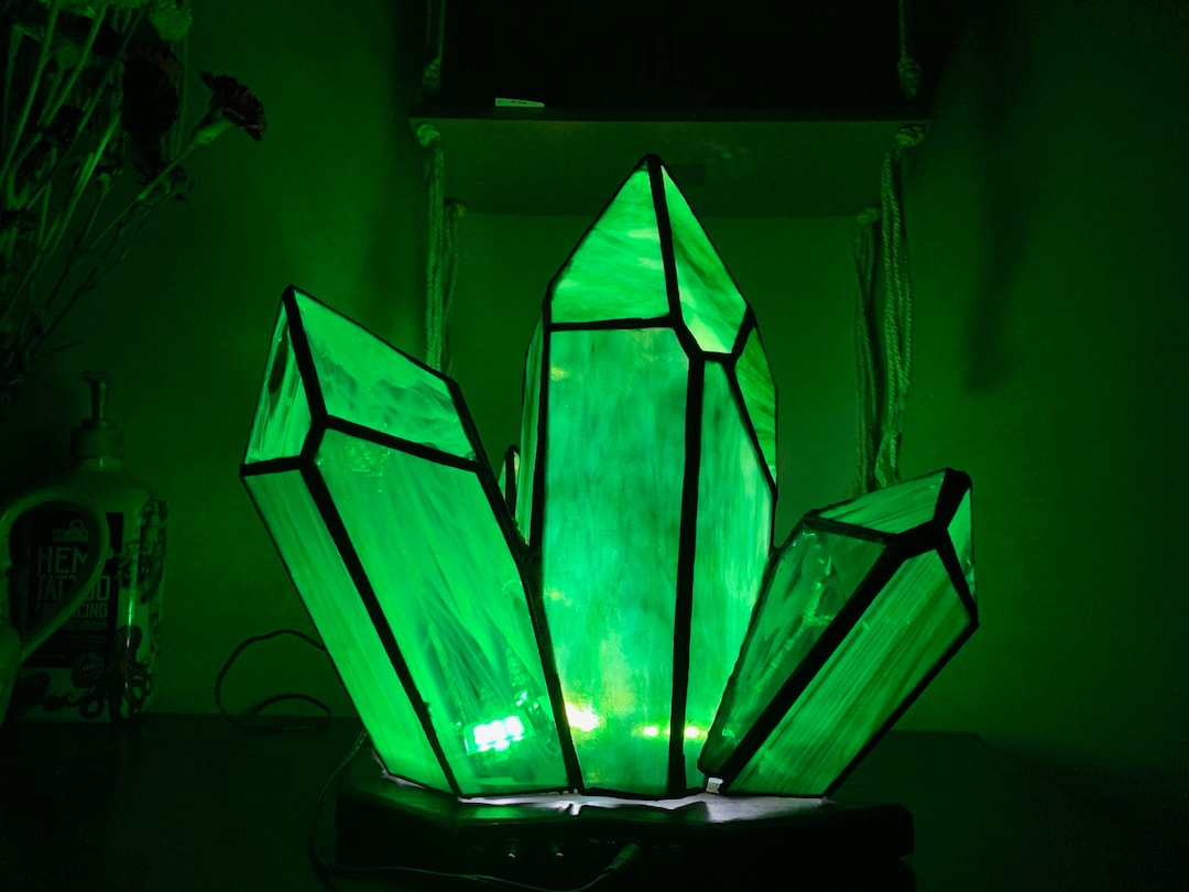Stained Glass Crystal Lamp Etsy