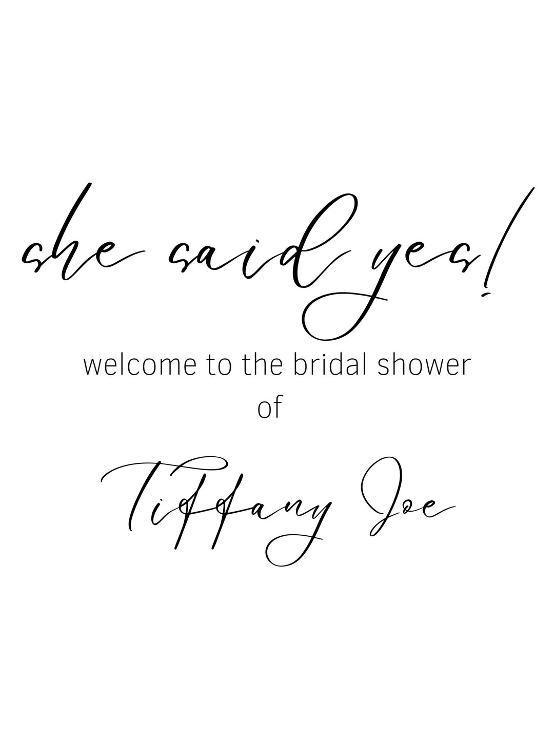 Bridal Shower Sign Etsy