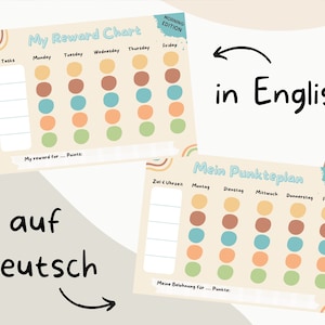 GutSache Belohnungstafel Kinder - Montessori Wochenplaner Mit 360 Magneten