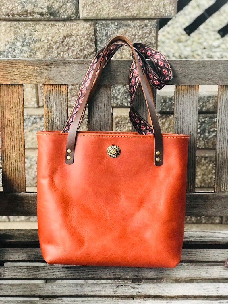 Crossbody LARGE Leather Tote Bag Deluxe Standard Large Etsy