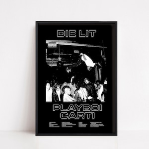 Playboi Carti Poster - Die Lit Poster - Album Cover Poster - Print Wall Art - Playboi Carti - Ganze Lotta Rot - Die Lit