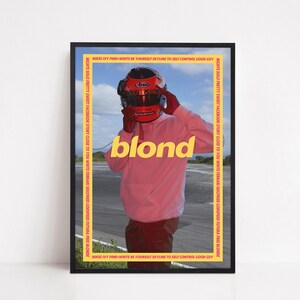Frank Ocean Poster - Álbum rubio - Frank Ocean - Blonde Print - Frank Ocean Print - Cartel de música - Frank Ocean Fan Gift