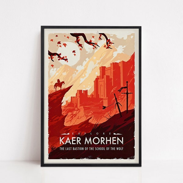 The Witcher 3 Poster - Kaer Morhen Travel Poster - Wall Art Print - Home Decor