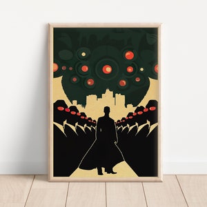 Matrix Poster - Matrix Wall Art - Keanu Reeves - Vintage Matrix Poster - Retro Matrix - Retro Poster Home Decor - Keanu Reeves Fan Gift