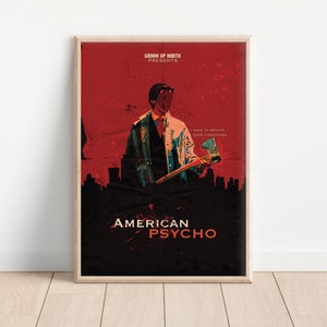 American Psycho Poster - Christian Bale Poster - Jared Leto Poster - American Psycho Print - Amerikanischer Psyhco Film - Retro Film Poster