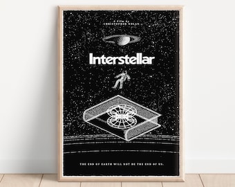 Interstellar Movie Poster - Poster Gifts - Movie Poster - Interstellar Art - Wall Art - Christopher Nolan - Home Decor