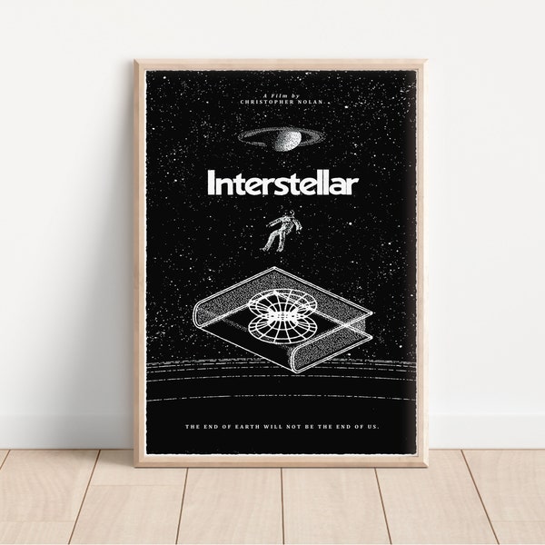 Cartel de película interestelar - Regalos de cartel - Cartel de película - Arte interestelar - Arte de pared - Christopher Nolan - Decoración del hogar