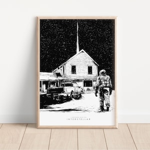 Interstellar Movie Poster - Poster Gifts - Movie Poster - Minimalist Interstellar Art - Wall Art - Christopher Nolan - Home Decor