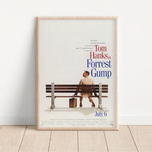 Forrest Gump Filmplakat – klassischer Film Forrest Gump Poster – Tom Hanks Poster – Filmplakate der 90er Jahre