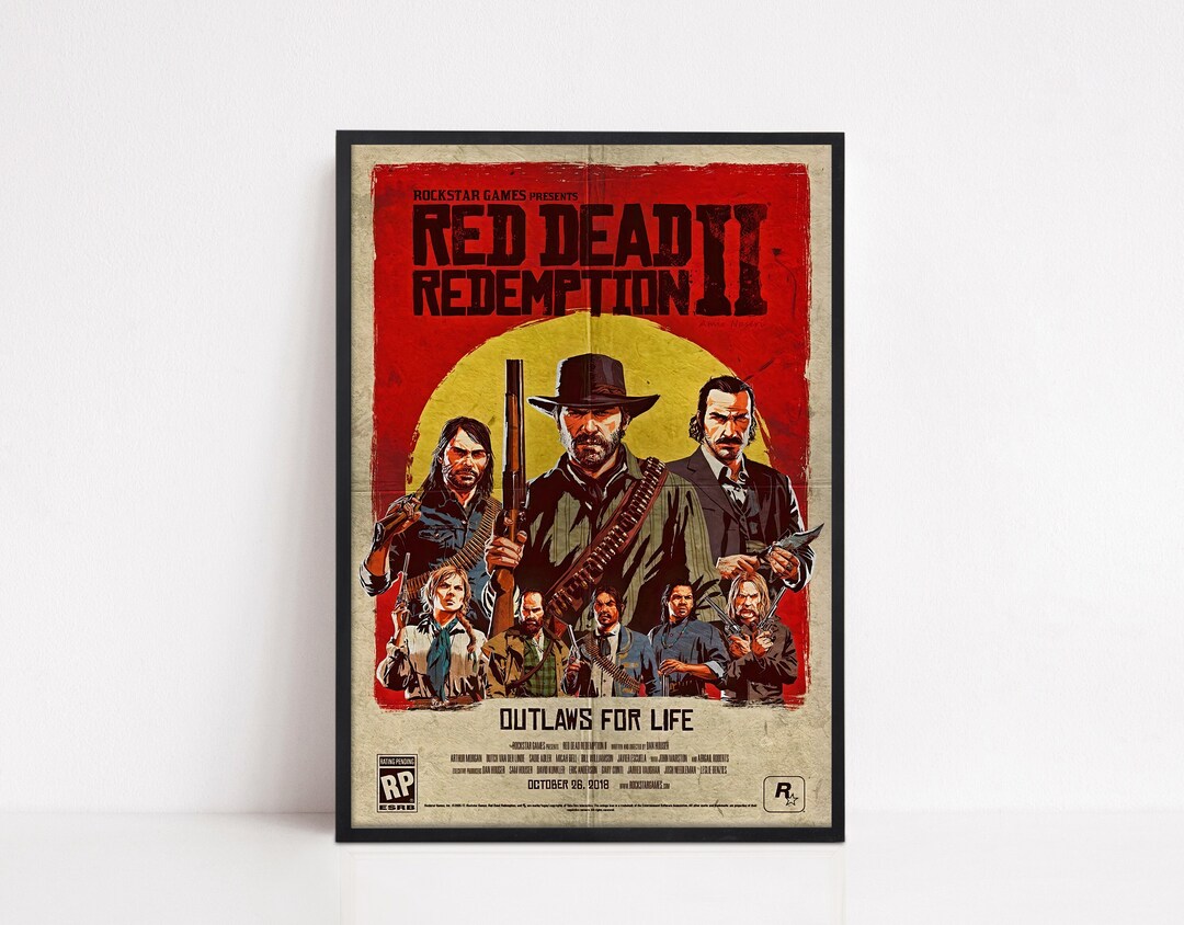 Póster de Red Dead Redemption Póster RDR 2 Póster de videojuegos ...