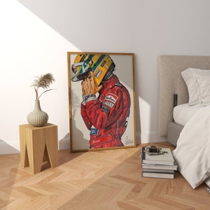 thumbnail image 2 of Ayrton Senna Framed Tribute Print | F1 Formula One Poster Photo On Canvas 2 of 5