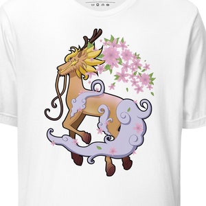 Yurikame Creation Yokai Kirin Weißes Unisex T-Shirt