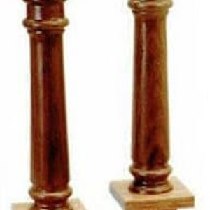 Masonic Regalia Wooden Free Mason Wood Columns Senior Warden and Junior Warden Emblems Sold as Pair