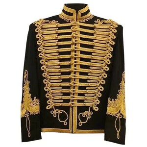 New Napolenic Hussar Jacket Military Uniform Tunic Pelisse Jimi Hedrix Jacket Men
