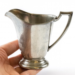 Vintage Silver Soldered Creamer: International Silver Co. Brook Hollow, 1950 Hotel Barware