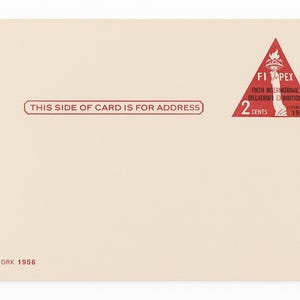 Lotto di 5 cartoline postali FIPEX vintage da 2 centesimi – Design Statua della Libertà del 1956 – Scott UX44
