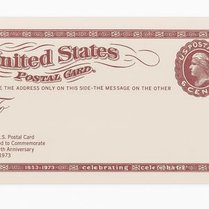 Lote de 6 tarjetas postales antiguas de 6 centavos – Emisión conmemorativa de 1973 – Primera tarjeta postal del centenario de EE. UU. (Scott UX65)